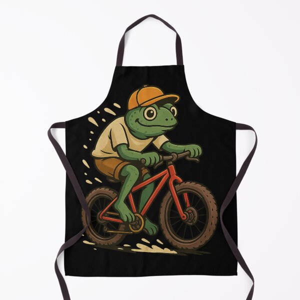 Item preview, Cute Frog Riding Bike – Funny Cartoon Cycling Animal designed and sold by BiomortoArts.