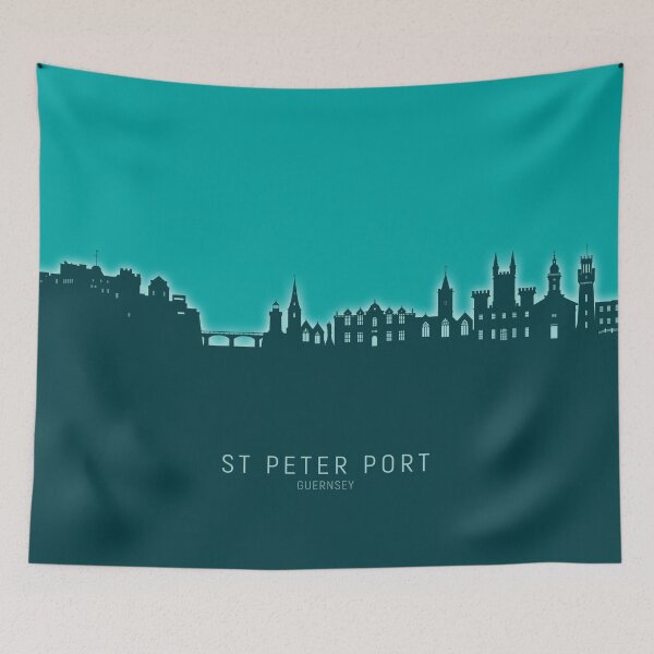 Item preview, St Peter Port Guernsey Channel Islands Skyline designed and sold by ArtPrints.
