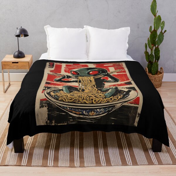 Item preview, Vintage Alien Ramen Noodle Eater Japanese Art designed and sold by k3rstman1.