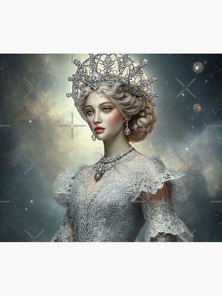 Thumbnail 3 of 3, Tapestry, Celestial Moon Rococo Queen designed and sold by JKCreativeFlow.