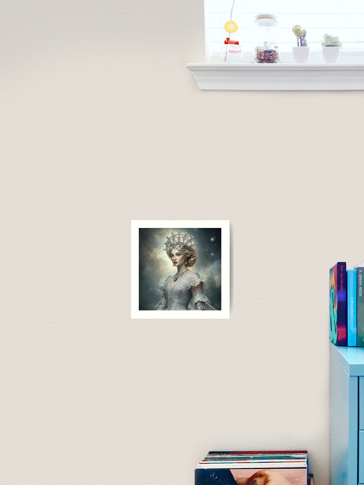 Thumbnail 2 of 3, Art Print, Celestial Moon Rococo Queen designed and sold by JKCreativeFlow.