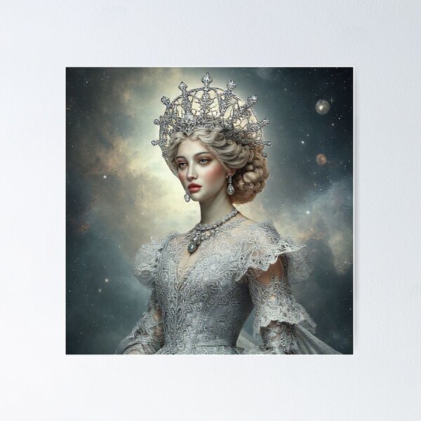 Artikelvorschau, Celestial Moon Rococo Queen entworfen und verkauft von JKCreativeFlow.