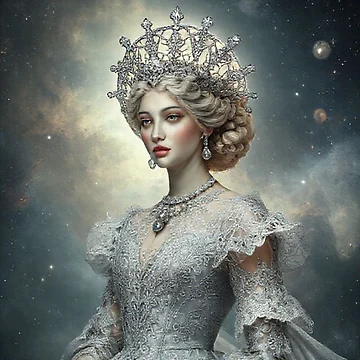 Vorschaubild zum Design Celestial Moon Rococo Queen von JKCreativeFlow
