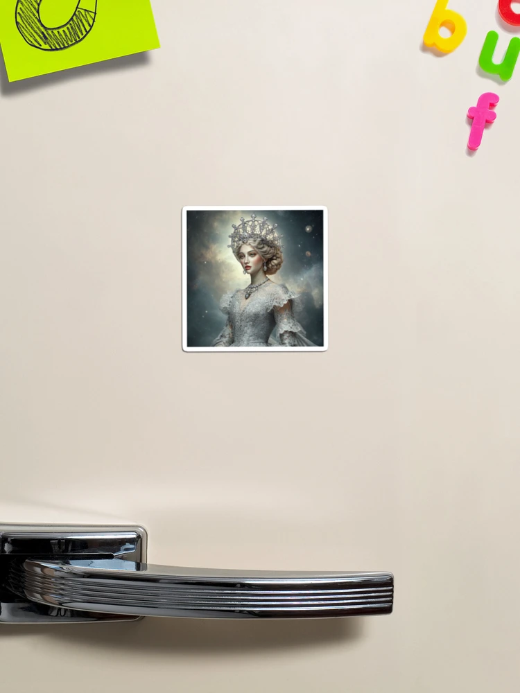Imagen 1 de 3, Imán con la obra Celestial Moon Rococo Queen, diseñada y vendida por JKCreativeFlow.
