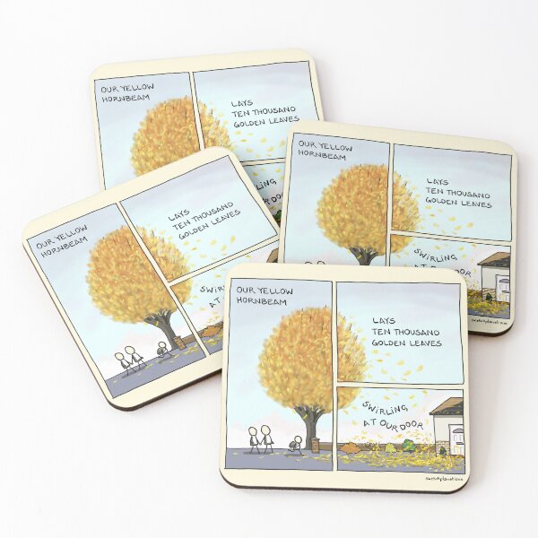 Item preview, Our yellow hornbeam: haikomic - haiku poetry comic designed and sold by Sketchplanations.