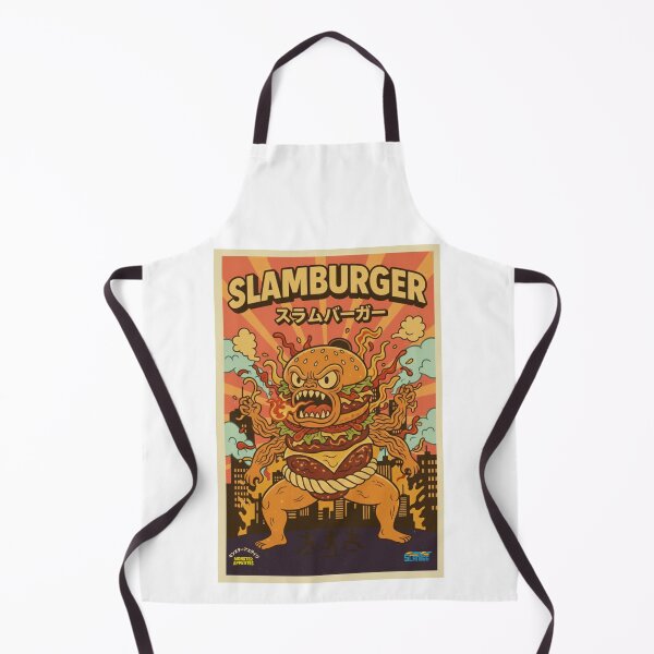 Item preview, Warm Retro Burger Monster – Vintage Kaiju Gift Hangry Monster designed and sold by SlanTee.