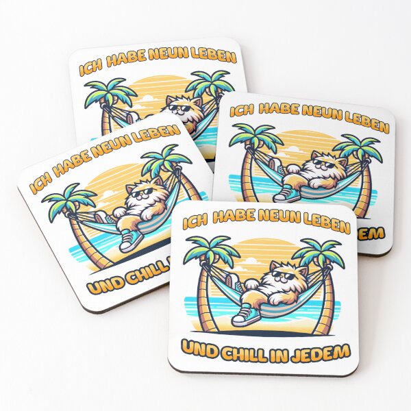 Item preview, Cat chilling in a hammock on the beach designed and sold by djdandart.