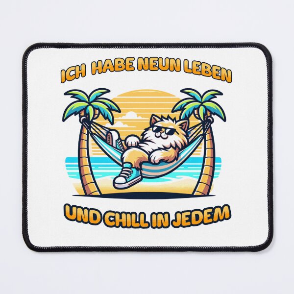 Item preview, Cat chilling in a hammock on the beach designed and sold by djdandart.