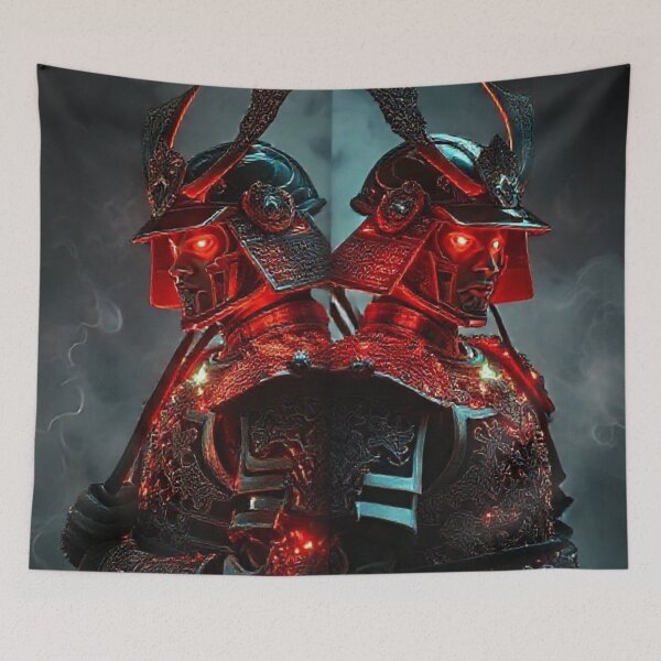 Item preview, Twin Neon Rococo Samurai Duo designed and sold by JKCreativeFlow.