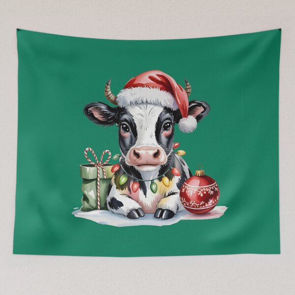 Item preview, Festive Christmas Cow Illustration designed and sold by Inkyu.