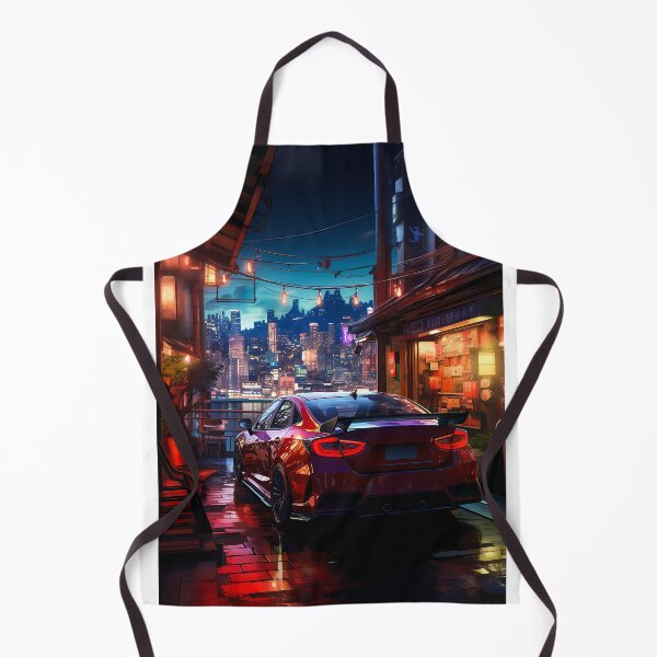Item preview, Stylish Hot Hatch With Spoiler Waiting In Night City designed and sold by RevUpDesign.