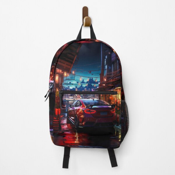 Item preview, Stylish Hot Hatch With Spoiler Waiting In Night City designed and sold by RevUpDesign.