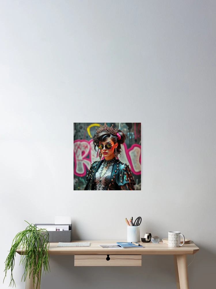 Thumbnail 2 of 3, Poster, Punk Rococo Rebel Princess designed and sold by JKCreativeFlow.