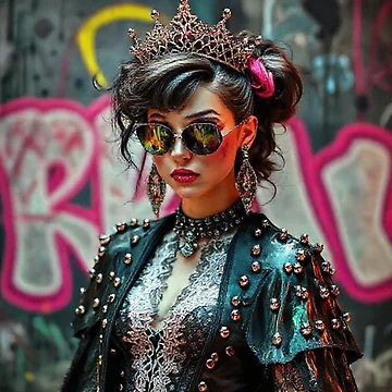 Artwork thumbnail, Punk Rococo Rebel Princess by JKCreativeFlow