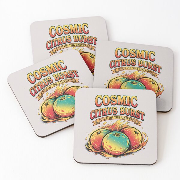Item preview, Cosmic Citrus Burst - Juice of the Universe Psychedelic Fruit Art designed and sold by AwesomeBeyondLimits.