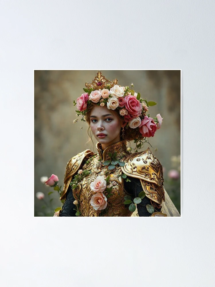 Thumbnail 1 of 3, Poster, Living Rose Rococo Princess designed and sold by JKCreativeFlow.