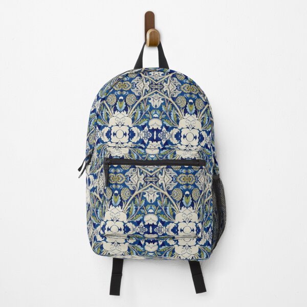 Item preview, Blue Vintage Botanical Tile Pattern designed and sold by Surfy42.