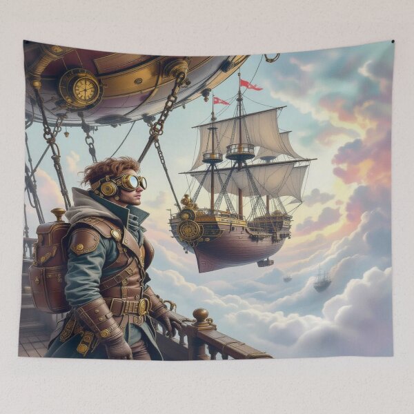 Item preview, Steampunk Sky Voyage – Airship Adventure meets Victorian Elegance & Futuristic Fantasy designed and sold by FotoworldEdel.