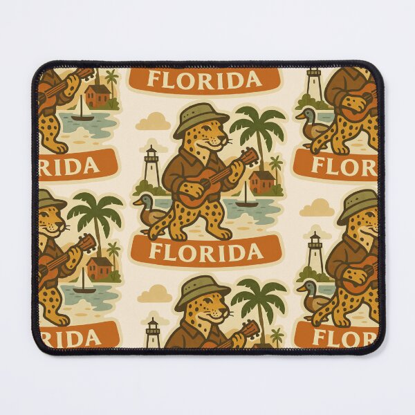 Item preview, Florida panther playing a ukulele designed and sold by Tiny Joy World.