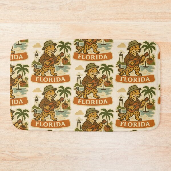 Item preview, Florida panther playing a ukulele designed and sold by Tiny Joy World.