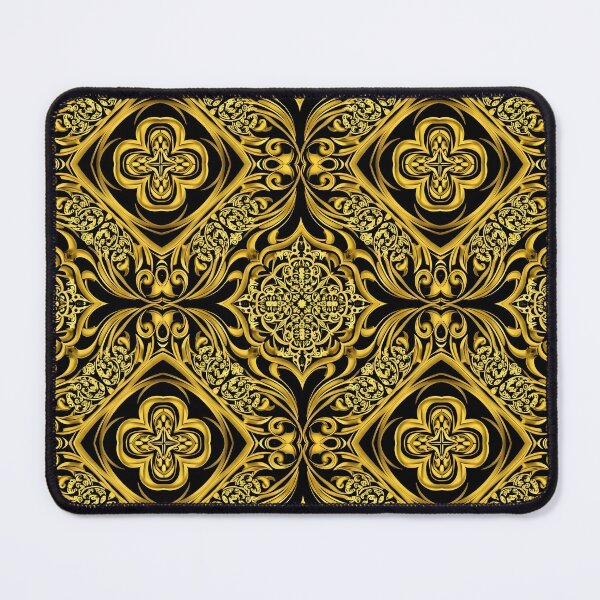 Item preview, Luxury Gold Baroque Pattern - Black & Gold Ornate All-Over Print designed and sold by MegzDesign.