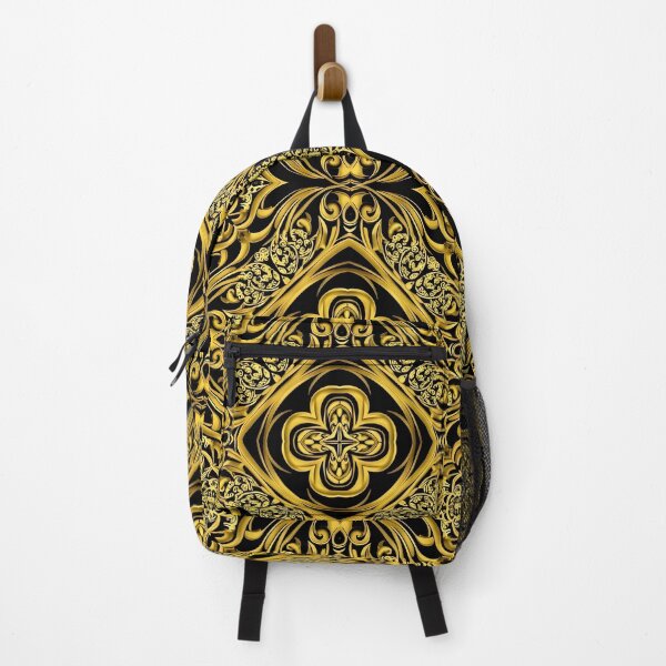 Item preview, Luxury Gold Baroque Pattern - Black & Gold Ornate All-Over Print  designed and sold by MegzDesign.