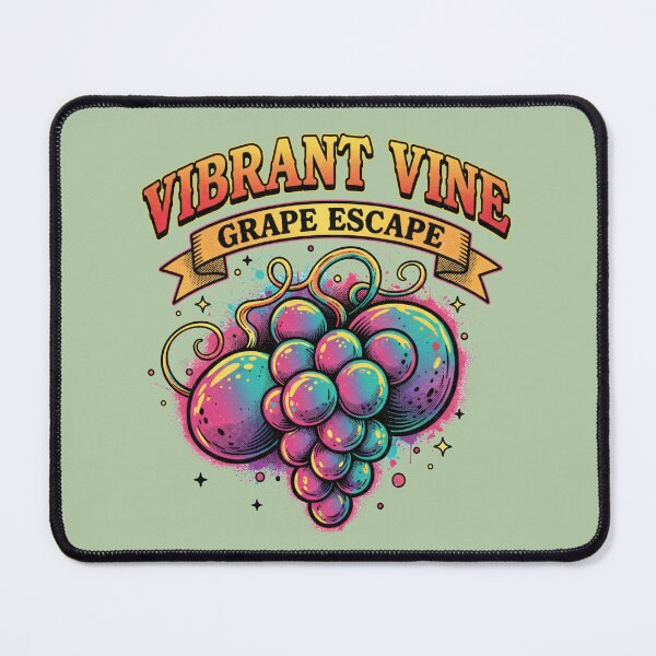 Item preview, Vibrant Vine Grape Escape - Neon Psychedelic Fruit Art designed and sold by AwesomeBeyondLimits.