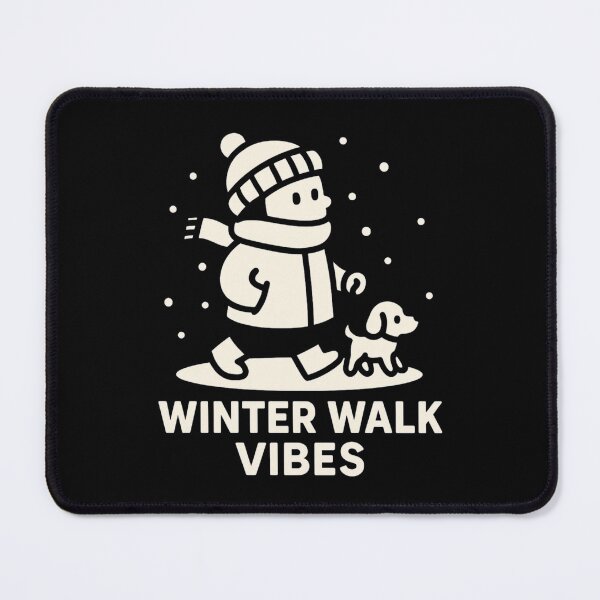 Item preview, Cozy Winter Walk Vibes With Cute Companion Minimal Art designed and sold by BunBuntheDog-.