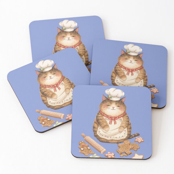 Item preview, Cookie Baker Cat – Cottagecore Christmas Kitchen Joy designed and sold by Deezyned.
