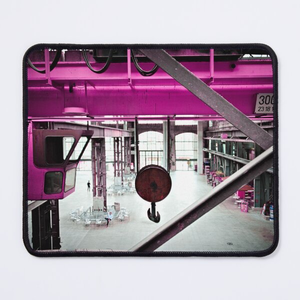 Item preview, Pink industrial crane – power & urbanity / Swiss Artwork Photography designed and sold by Raphael Wolf.
