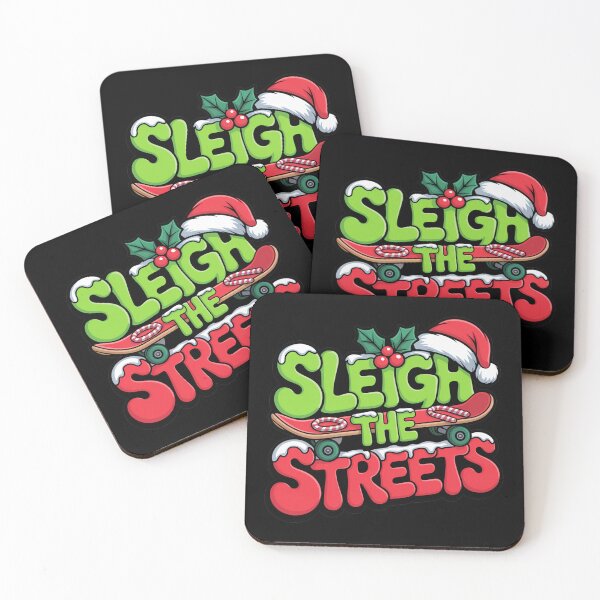 Item preview, Sleigh the Streets Christmas Skateboard designed and sold by MonkiFlipp.