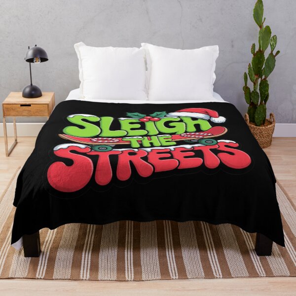 Item preview, Sleigh the Streets Christmas Skateboard designed and sold by MonkiFlipp.