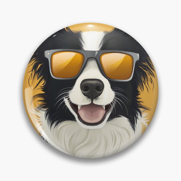 Aperçu de l'œuvre Un border collie stylé avec des lunettes de soleil créée et vendue par gut2000.