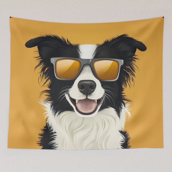Artikelvorschau, Cooler Border Collie mit Sonnenbrille entworfen und verkauft von gut2000.