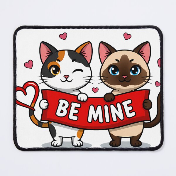 Item preview, BE MINE Valentine's Cats | Cute Kittens with Love Banner designed and sold by meesub.