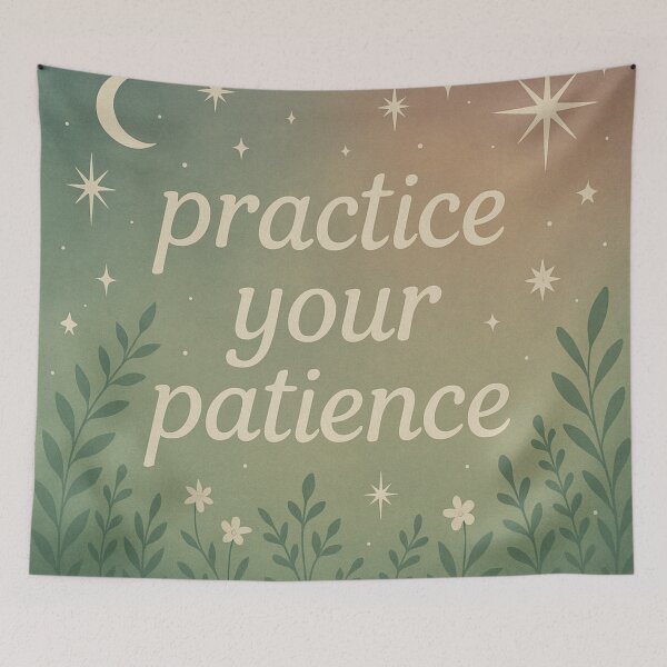 Item preview, Practice Your Patience – Magical Celestial Botanical Design designed and sold by MforMontessori.