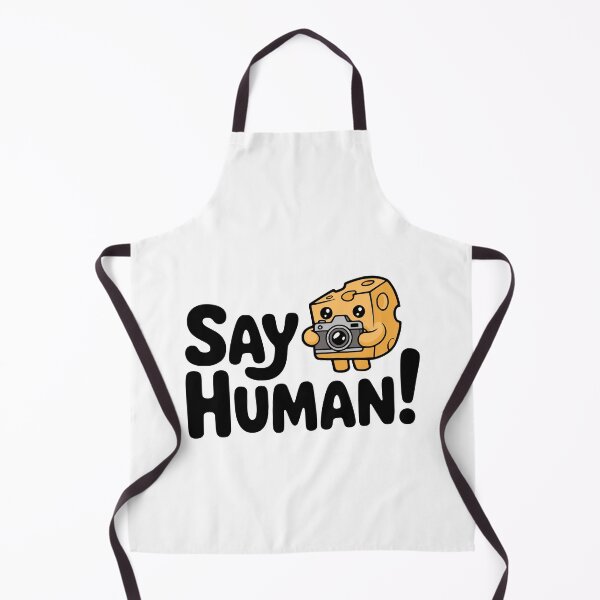Item preview, Say Human! Cute Cheese Photography Pun designed and sold by PMCreative.