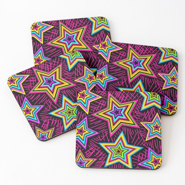 Item preview, Hand drawn stars  80s style star Pattern designed and sold by bestggraphico.