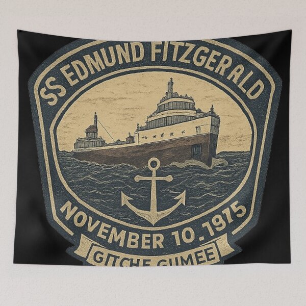 Item preview, Edmund Fitzgerald: Gitche Gumee Vintage Patch designed and sold by Amelia Design.