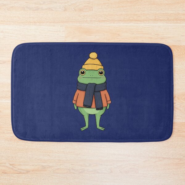 Item preview, Cozy Winter Frog: Kawaii Design with Hat and Scarf designed and sold by JerboT-shirt.
