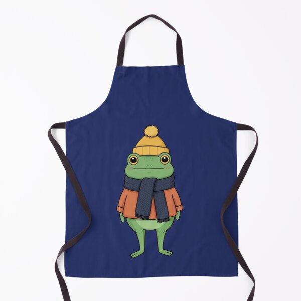 Item preview, Cozy Winter Frog: Kawaii Design with Hat and Scarf designed and sold by JerboT-shirt.