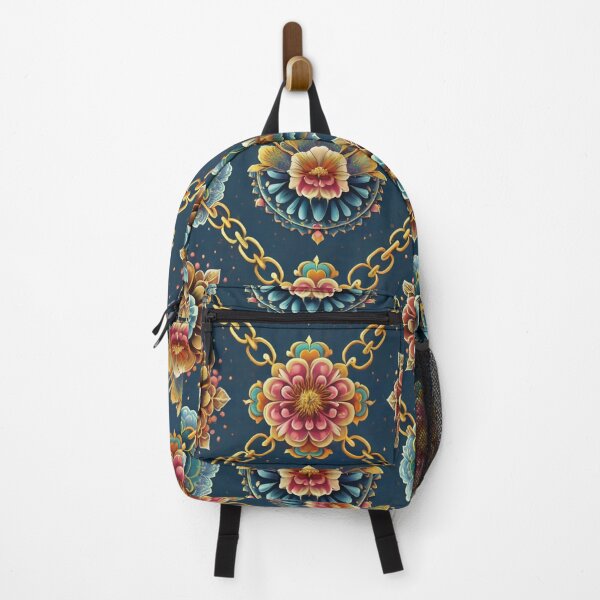 Item preview, seamless pattern design: flowers and Chains: Develop a pattern incorporating designed and sold by gulka8.