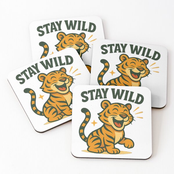 Item preview, Stay Wild Cute Tiger – Retro Cartoon Jungle Animal Design designed and sold by UmniTok.