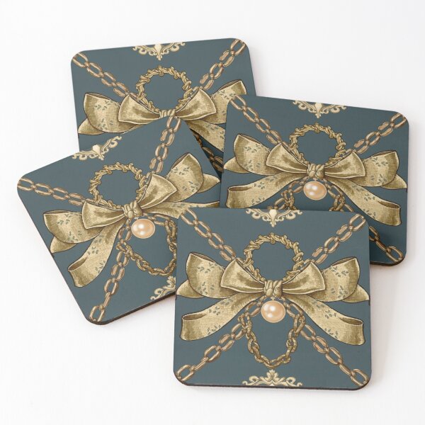 Item preview, seamless highly detailed vintage pattern design: bows , pearls, Chains designed and sold by gulka8.