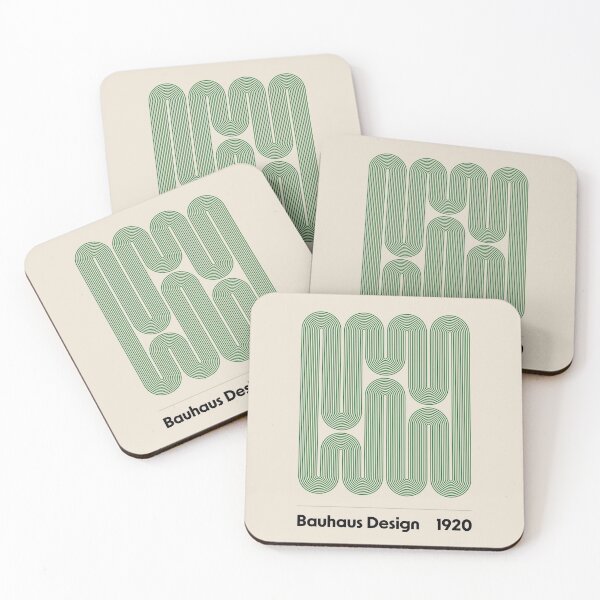 Item preview, Bauhaus inspired green design 1920 vintage print designed and sold by gossalex.