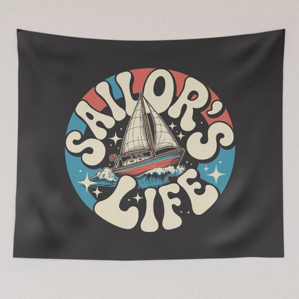 Item preview, Sailor’s Life Retro Nautical – 70s Groovy Boat Lover Graphic designed and sold by paulo silveira.