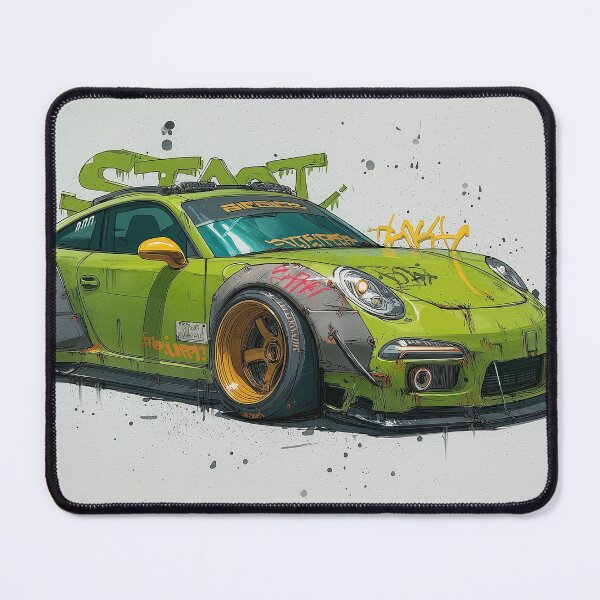 Item preview, Graffiti sports car three-quarter view designed and sold by PixelPack Design.