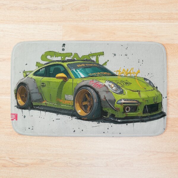 Item preview, Graffiti sports car three-quarter view designed and sold by PixelPack Design.