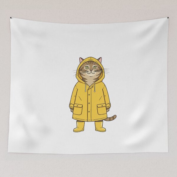 Item preview, Stylish Rainy Cat: "Waterproof Mishi" Collection designed and sold by JerboT-shirt.
