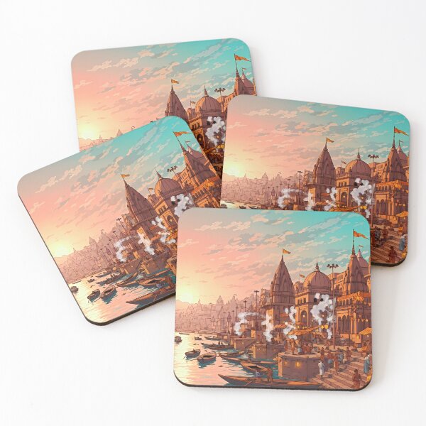 Item preview, Whispers of the Sacred Ganges – Vintage Serenity at Varanasi Ghats designed and sold by JacksoonLester.